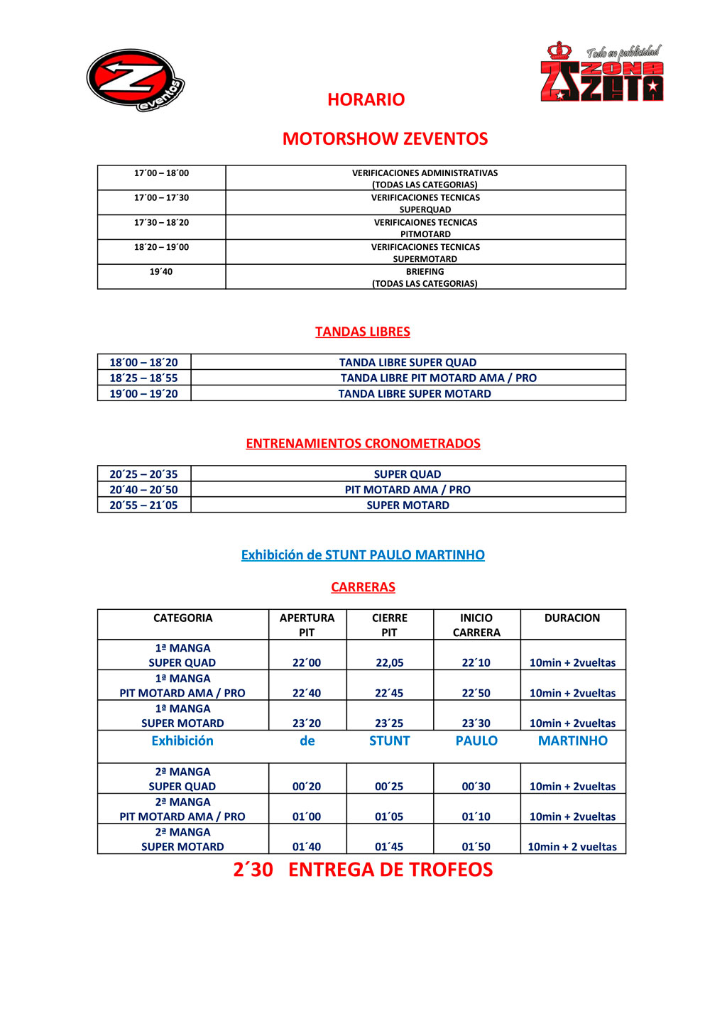 HORARIO ZAFRA 2017 MODIFICADO